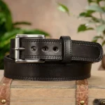 Plain Casual Leather Belt For Men - Luxury Brand Leather Belt Alloy Pin Buckle for Men - Image 3