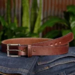 Plain Casual Leather Belt For Men - Luxury Brand Leather Belt Alloy Pin Buckle for Men - Image 2