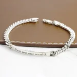 Men's Engraved Bar Bracelet