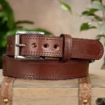 Plain Casual Leather Belt For Men - Luxury Brand Leather Belt Alloy Pin Buckle for Men